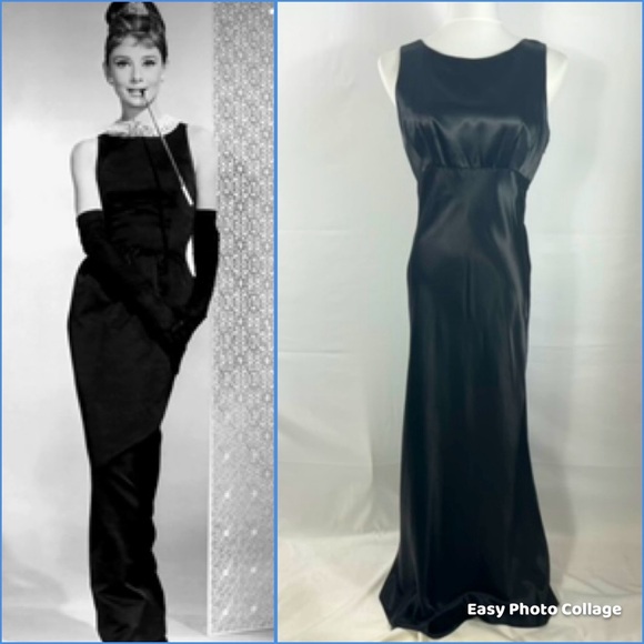 Rampage Dresses & Skirts - Vintage 90s Y2K Rampage Black Satin Long Column Sleeveless Maxi Dress